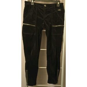 JOIE Women's Size 27 Black Park Skinny Pants Zip Cargo Pockets Ankle Zip 30x27